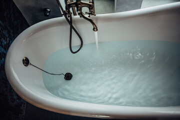 Bathtub Being Filled With Water