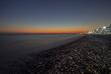 twilight of the black sea. Adler Sochi