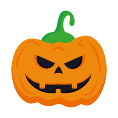 halloween pumpkin cartoon design, happy holiday and scary theme Vector illustration
