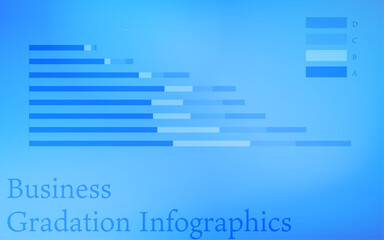 青を基調としたインフォグラフィックス、グラフ・チャート・表