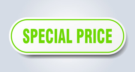 special price sign. rounded isolated button. white sticker