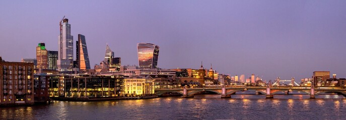 Panoramic view on City of London