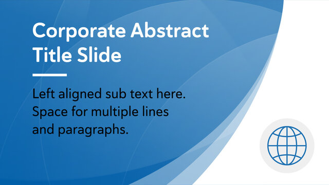 Corporate Abstract Title Slide with Icon