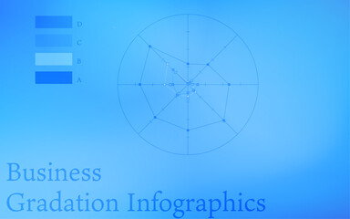 青を基調としたインフォグラフィックス、グラフ・チャート・表