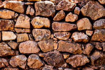 Fragment of a wall from a chipped stone