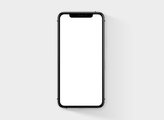 3d render illustration hand holding the white smartphone with full screen and modern frame less design - isolated on white background 