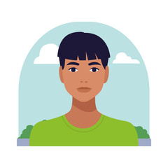 man avatar character isolated icon