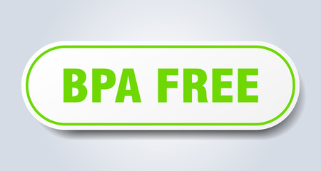 bpa free sign. rounded isolated button. white sticker