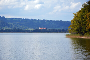 Kochelsee mit Kloster Schlehdorf, Bayern