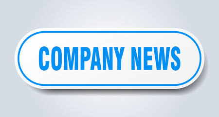 company news sign. rounded isolated button. white sticker