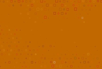 Light Yellow, Orange vector pattern with spheres, squares.