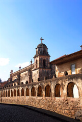 Fototapeta premium Vista de templo en el centro de Pátzcuaro