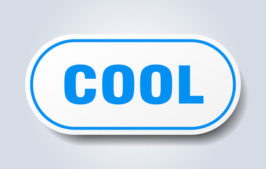 cool sign. rounded isolated button. white sticker