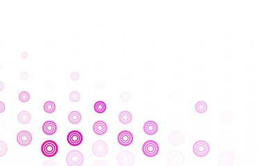 Light Pink vector pattern with spheres.