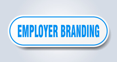 employer branding sign. rounded isolated button. white sticker