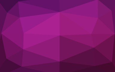 Dark Pink vector abstract mosaic background. A sample with polygonal shapes. Completely new design for your business.