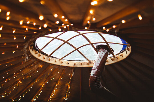 Ceiling of a yurt