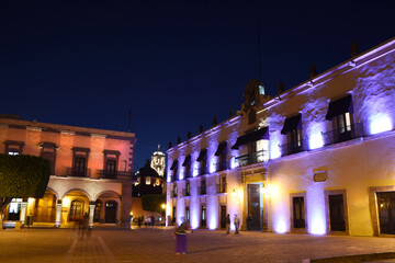 Fototapeta na wymiar Querétaro centro plaza independencia