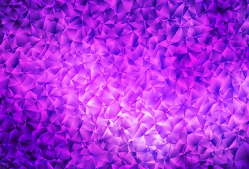 Light Purple, Pink vector shining triangular background.