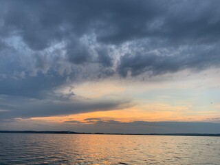 sunset over the sea