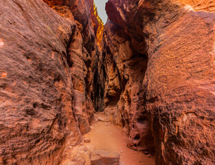 Slot Canyon in Jenny's Canyon, Snow Canyon State Park, Utah, USA