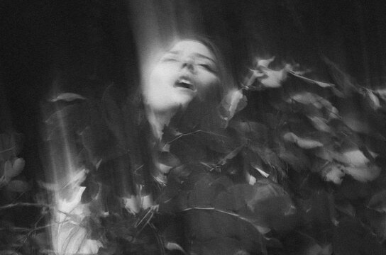 Weird black and white portrait.
