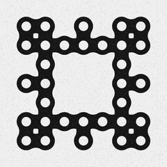 Abstract Cross Pattern Dots Logo generative computational art illustration