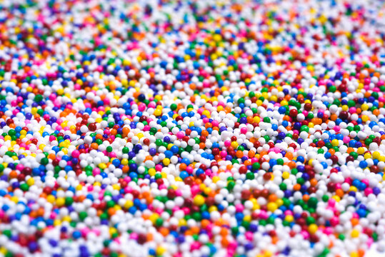 Close up of colorful sprinkles
