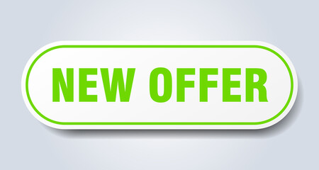 new offer sign. rounded isolated button. white sticker