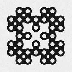 Abstract Cross Pattern Dots Logo generative computational art illustration