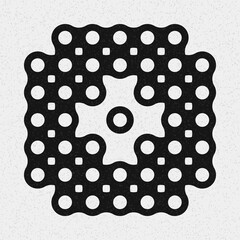 Abstract Cross Pattern Dots Logo generative computational art illustration