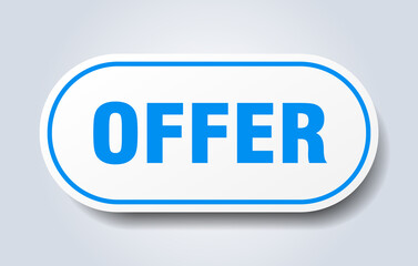 offer sign. rounded isolated button. white sticker