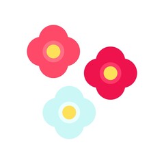 Hawaii icon related hawaii flowers with circles vector in flat style,