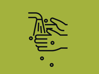 wash your hand icon. hygiene icon vector