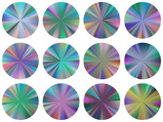 Obraz premium circular metallic gradient ux button elements 