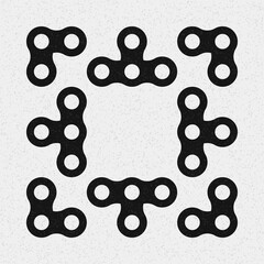 Abstract Cross Pattern Dots Logo generative computational art illustration