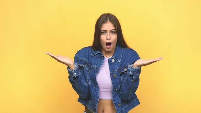 Young caucasian woman surprised and shocked