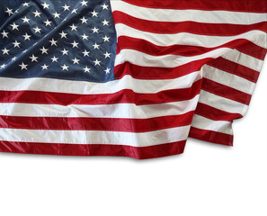 Obraz premium USA flag on white