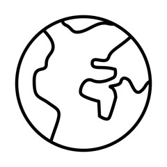 world planet earth line style icon