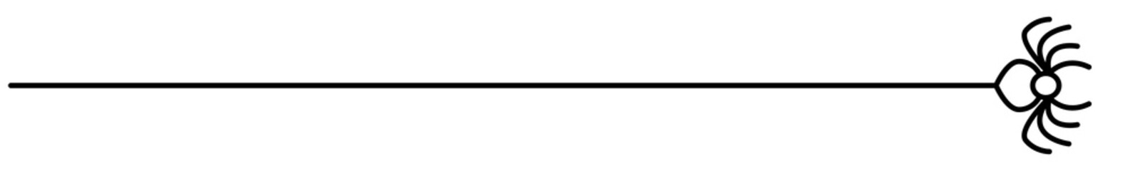 Spider Icon Black | Halloween Illustration | Arachnid Hanging Symbol | Thread Logo | Scary Sign | Isolated | Variations