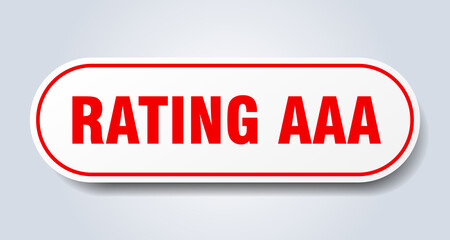 rating aaa sign. rounded isolated button. white sticker