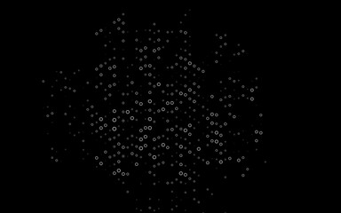 Light Silver, Gray vector background with bubbles. Blurred decorative design in abstract style with bubbles. Pattern for ads, booklets.