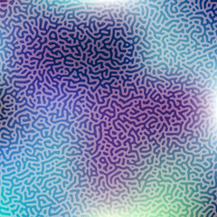 Generative algorithm psychedelic background. Reaction-diffusion or turing pattern formation.