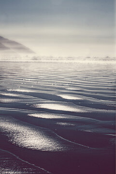 waves on the sandy beach