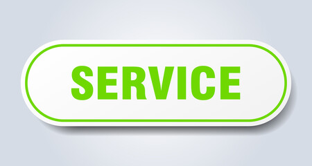 service sign. rounded isolated button. white sticker