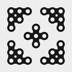 Abstract Cross Pattern Dots Logo generative computational art illustration
