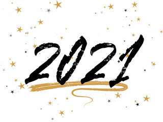 2021 New Year calligraphy holiday banner design