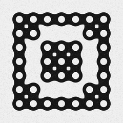 Abstract Cross Pattern Dots Logo generative computational art illustration