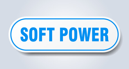 soft power sign. rounded isolated button. white sticker