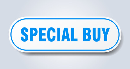 special buy sign. rounded isolated button. white sticker